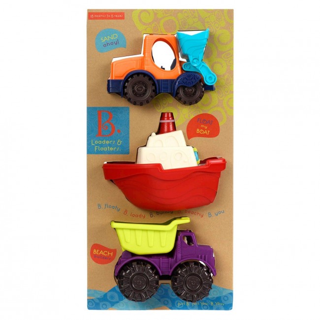 Zestaw trzech mini pojazdów B. Toys - Loaders & Floaters