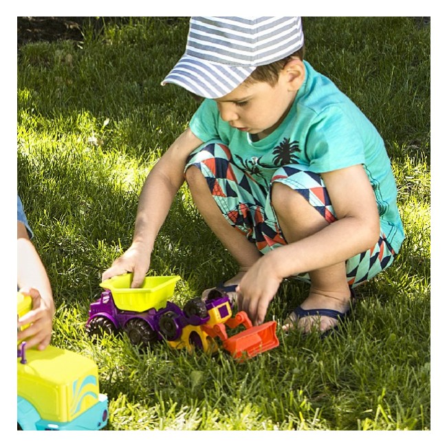 Zestaw trzech mini pojazdów B. Toys - Loaders & Floaters