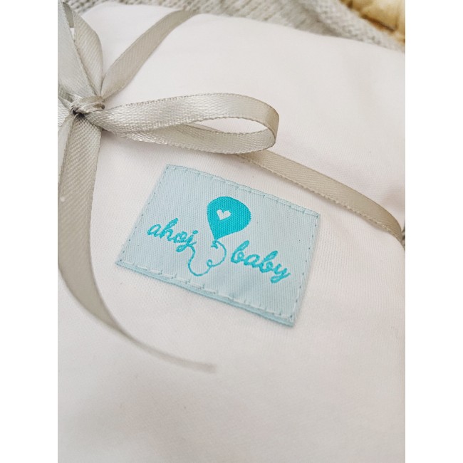 Wyściółka do Kosza Mojżesza AhojBaby - bawełna organiczna biała