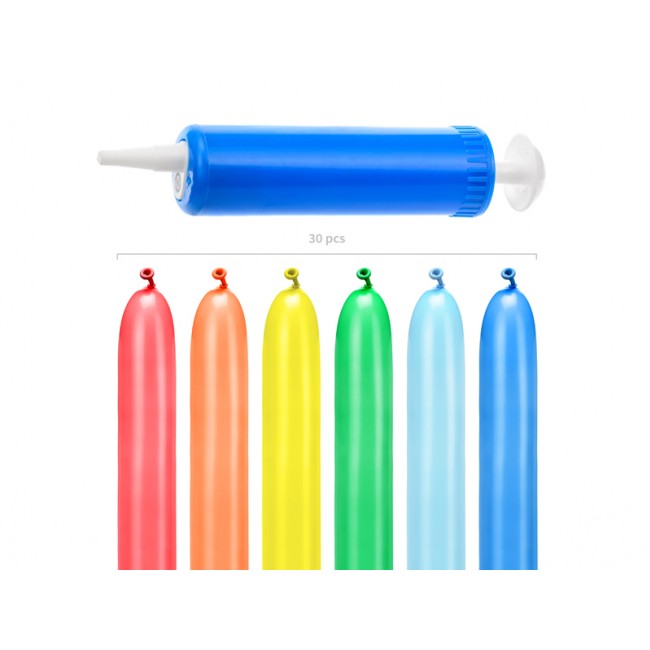 Balony modeliny Party Deco 130 cm - Rainbow mix z pompką