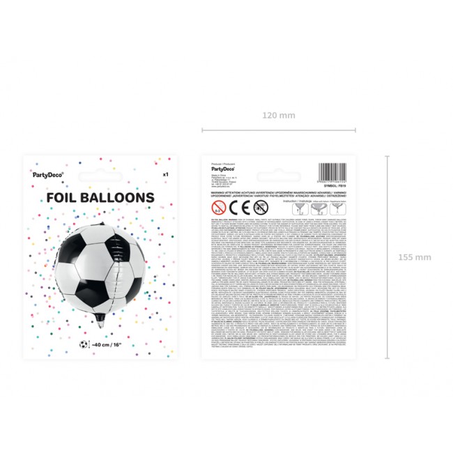 Balon foliowy Party Deco - Piłka 40 cm