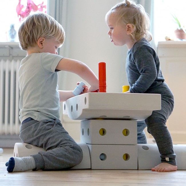 Kreatywne klocki rozwijające motorykę dużą Curiosity kit 4in1 MODU - czerwony