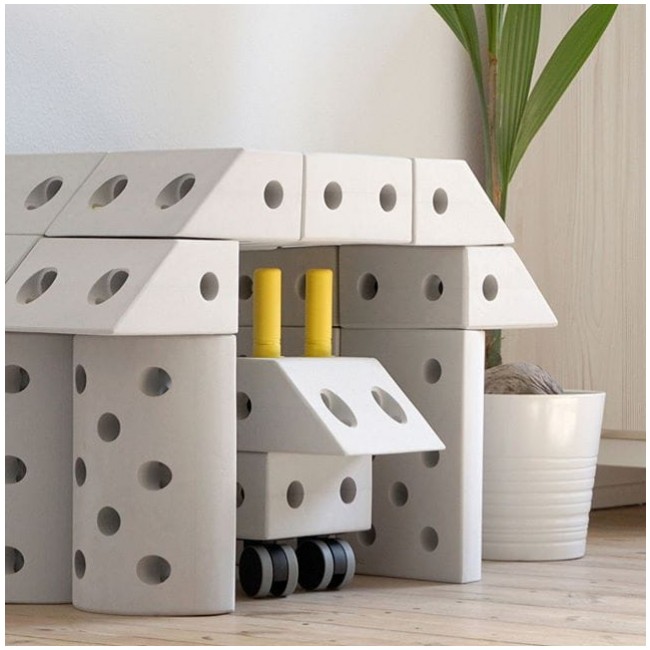 Kreatywne klocki rozwijające motorykę dużą Curiosity kit 4in1 MODU - czerwony