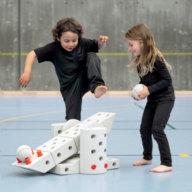 Kreatywne klocki rozwijające motorykę dużą Curiosity kit 4in1 MODU - czerwony