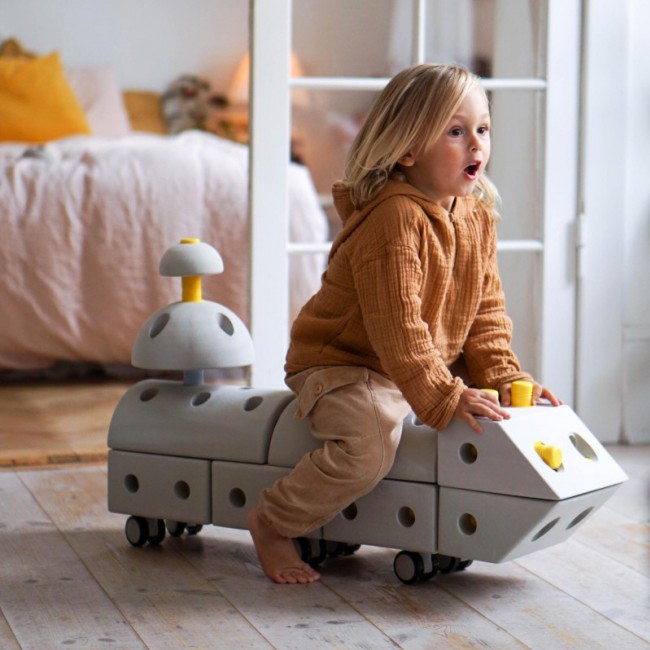 Kreatywne klocki rozwijające motorykę dużą Curiosity kit 4in1 MODU - czerwony