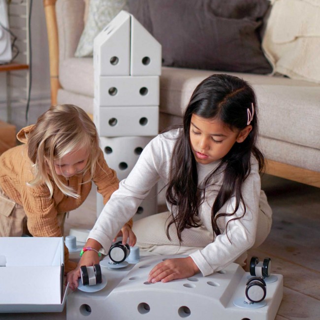 Kreatywne klocki rozwijające motorykę dużą Curiosity kit 4in1 MODU - czerwony