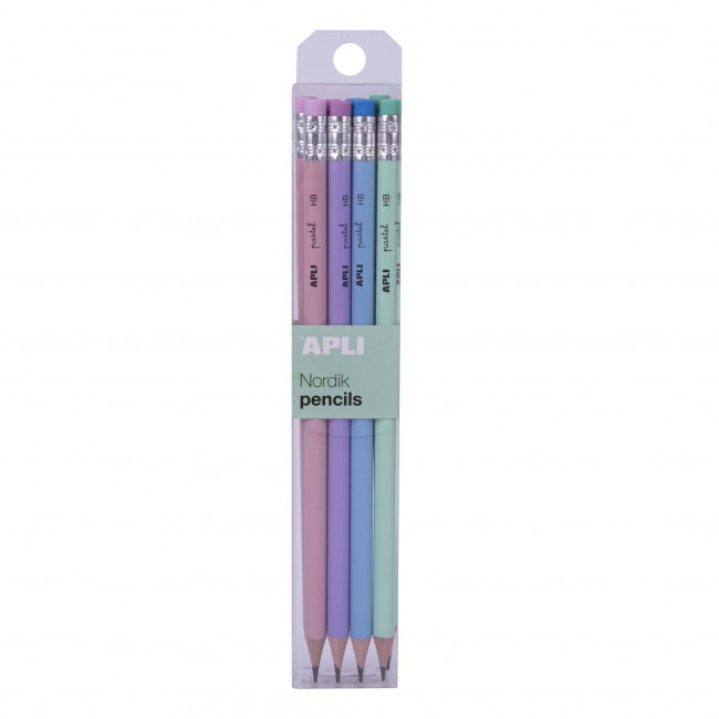 Zestaw ołówków z gumką Nordik Collection Apli Kids - 8 sztuk