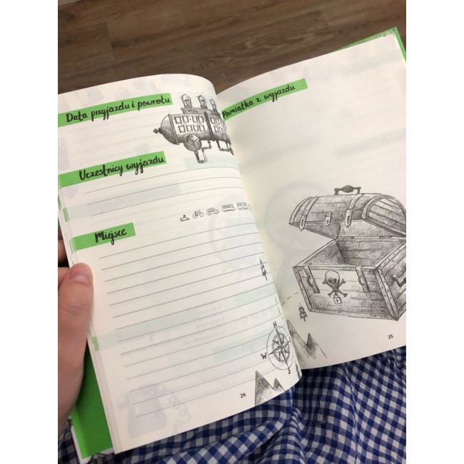 Książka "Podróżnik. Zeszyt wspomnień" wydawnictwo Zuzu Toys