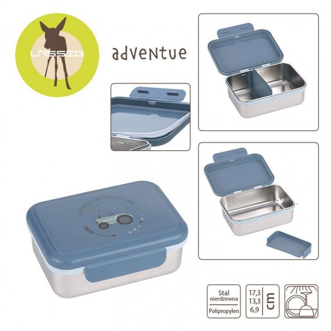 Lunchbox ze stali nierdzewnej Lassig - Adventure Traktor