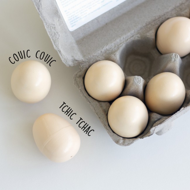 Gra MEMO dźwiękowe Vilac - Jajka 2x6 elementów