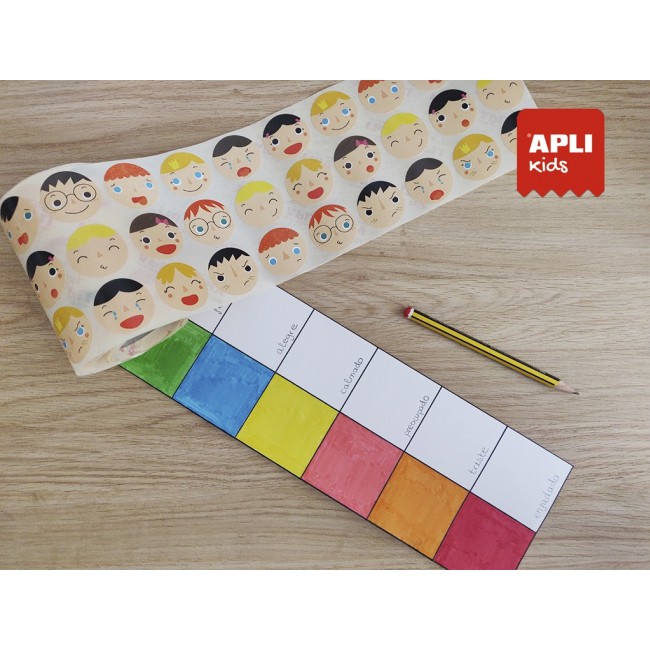 Zestaw naklejek w rolce Apli Kids - Emocje