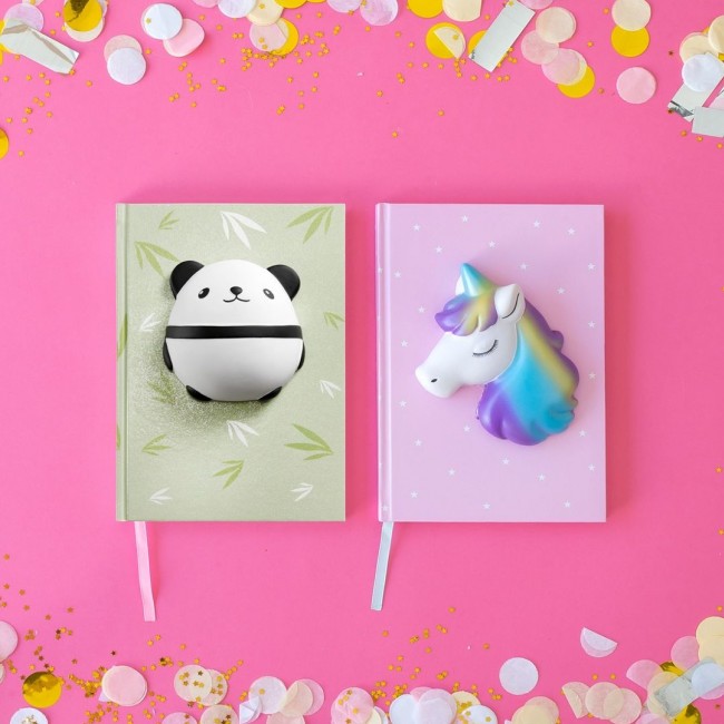 Notatnik A5 z miękką figurką Squishy Miquelrius - Panda