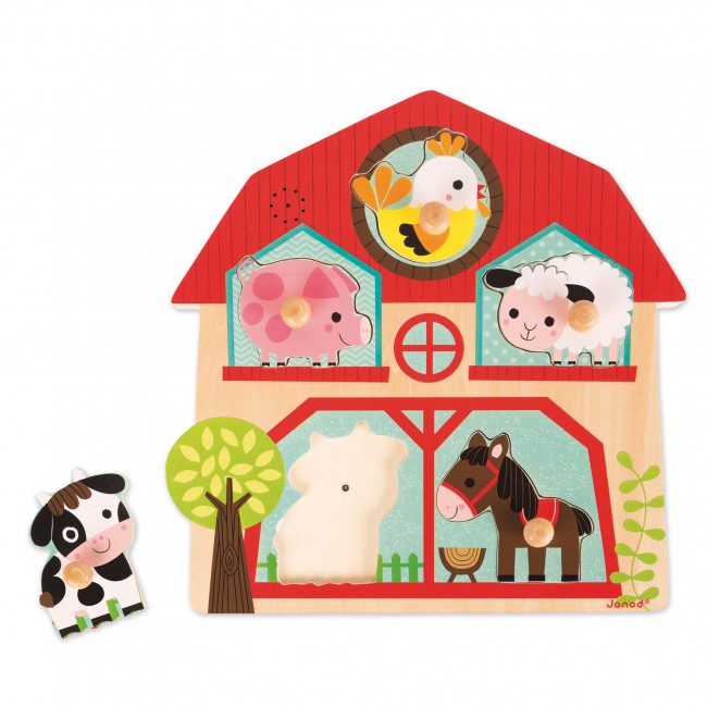 Puzzle muzyczne Janod - Mieszkańcy farmy