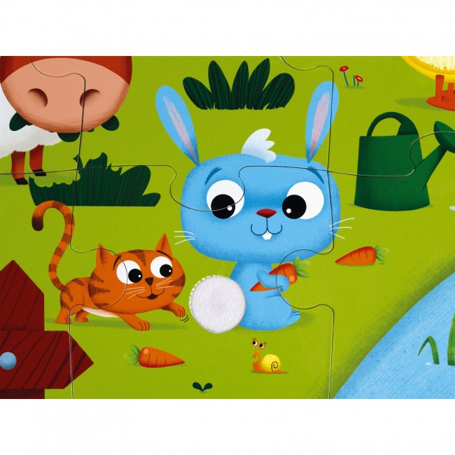 Puzzle sensoryczne Janod - Farma
