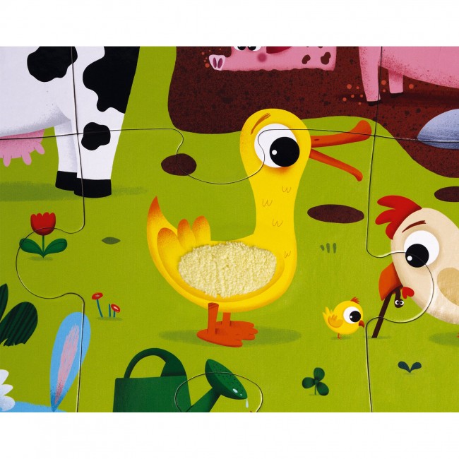 Puzzle sensoryczne Janod - Farma