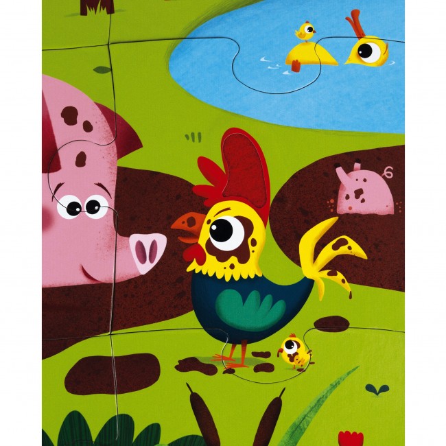 Puzzle sensoryczne Janod - Farma