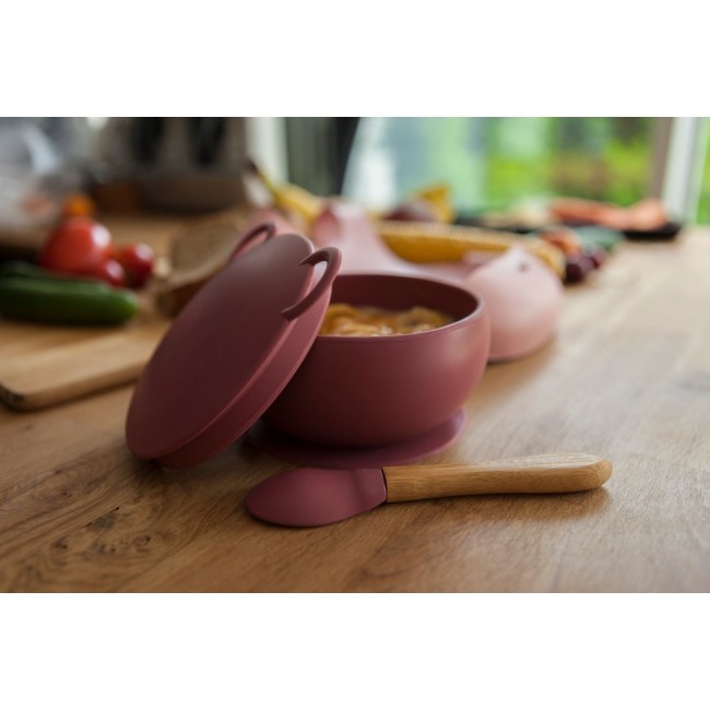 Miseczka silikonowa z pokrywką Minikoioi - zielona