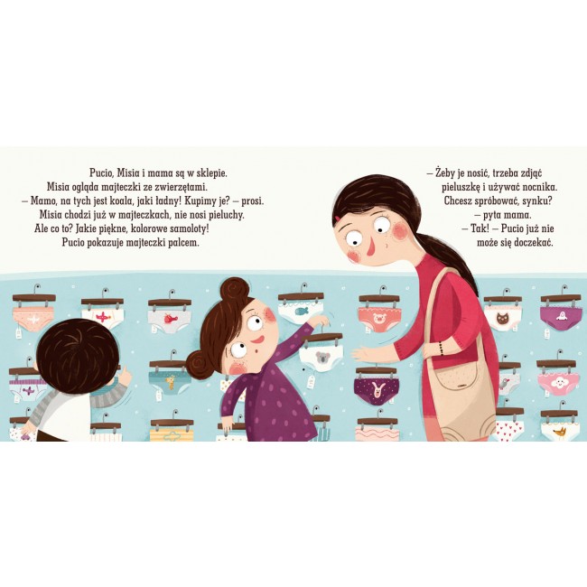 Książka "Pucio chce siusiu, czyli pożegnanie pieluszki" wydawnictwo Nasza Księgarnia