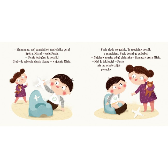 Książka "Pucio chce siusiu, czyli pożegnanie pieluszki" wydawnictwo Nasza Księgarnia