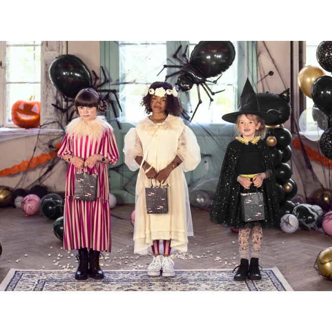 Strój dla dziewczynki Party Deco - Peleryna czarna uniwersalna