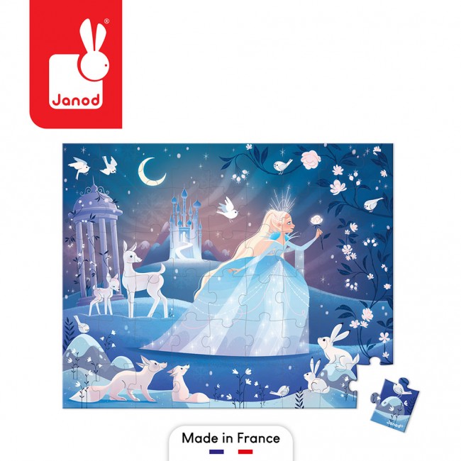 Puzzle w walizce Janod Made in France - Lodowa magia 54 el. 5+