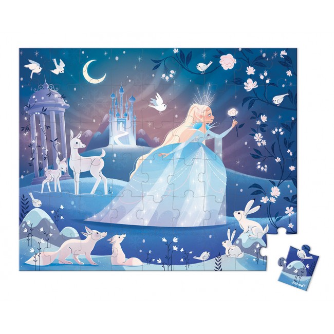Puzzle w walizce Janod Made in France - Lodowa magia 54 el. 5+