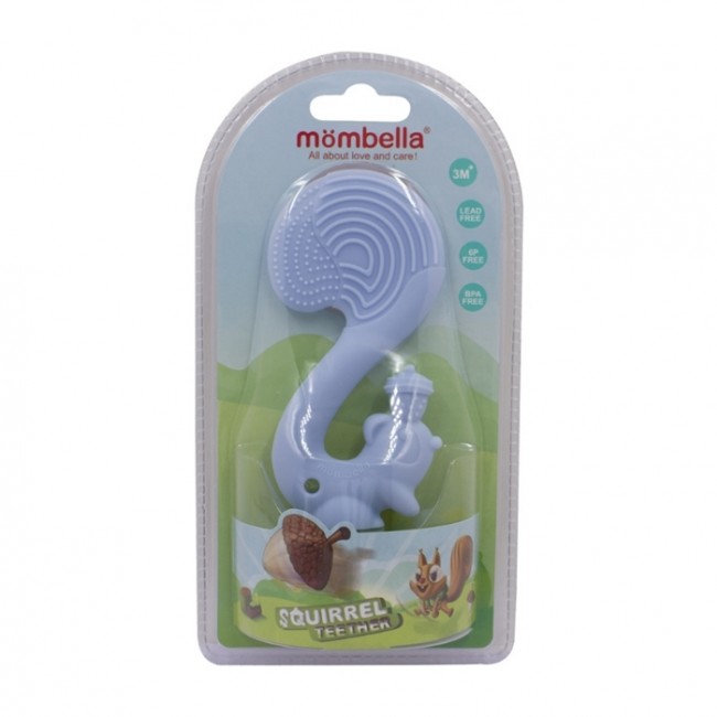 Gryzak Zabawka Mombella - Squirrel Light Blue