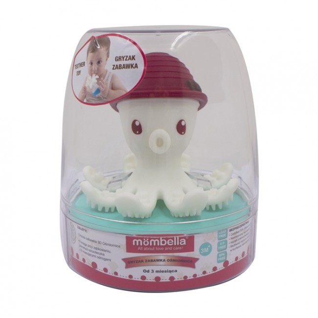 Gryzak Zabawka Mombella - Ośmiornica Chimney Red