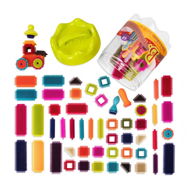 Klocki jeżyki w słoju - Stackadoos B. Toys