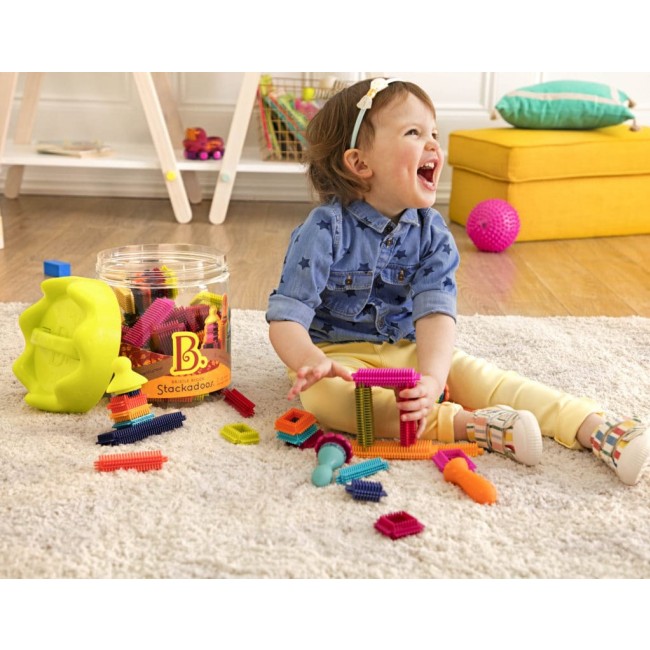 Klocki jeżyki w słoju - Stackadoos B. Toys