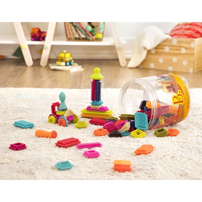 Klocki jeżyki w słoju - Stackadoos B. Toys