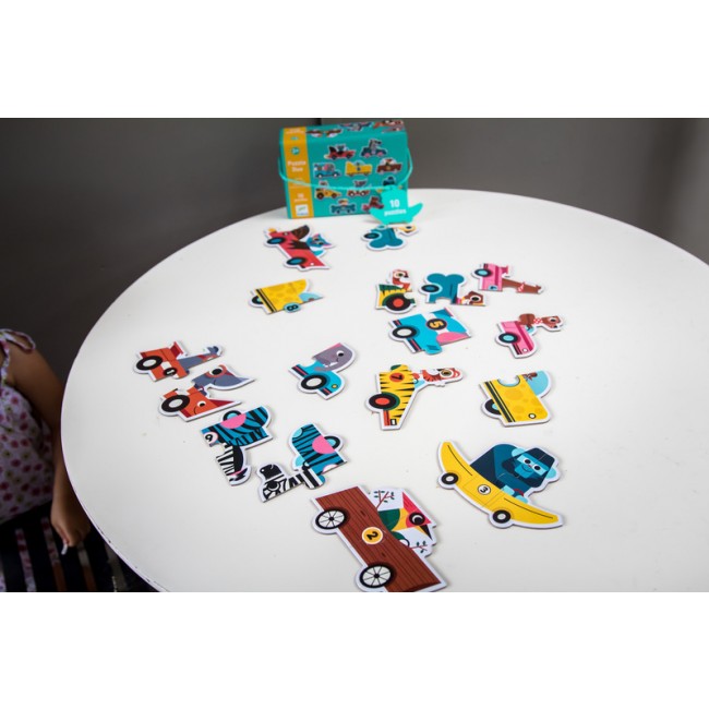 Puzzle Duo Djeco dla najmłodszych - Wyścigówki