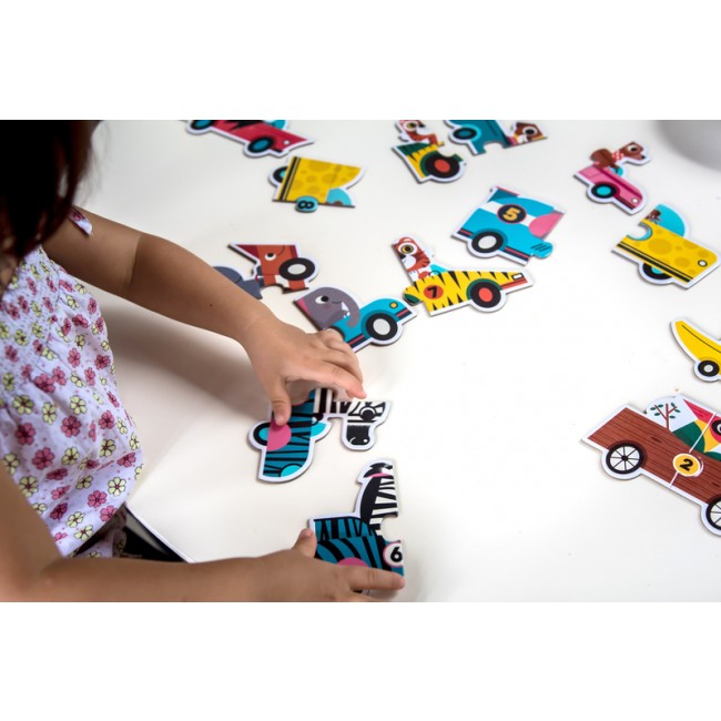 Puzzle Duo Djeco dla najmłodszych - Wyścigówki