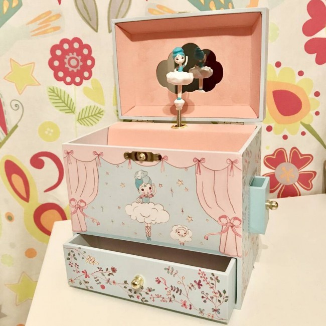 Szkatułka z pozytywką Djeco - Ballerina na scenie