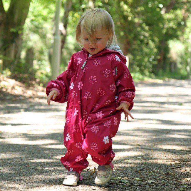 Kombinezon przeciwdeszczowy z podszewką All In One LittleLife - Flowers 18-24m