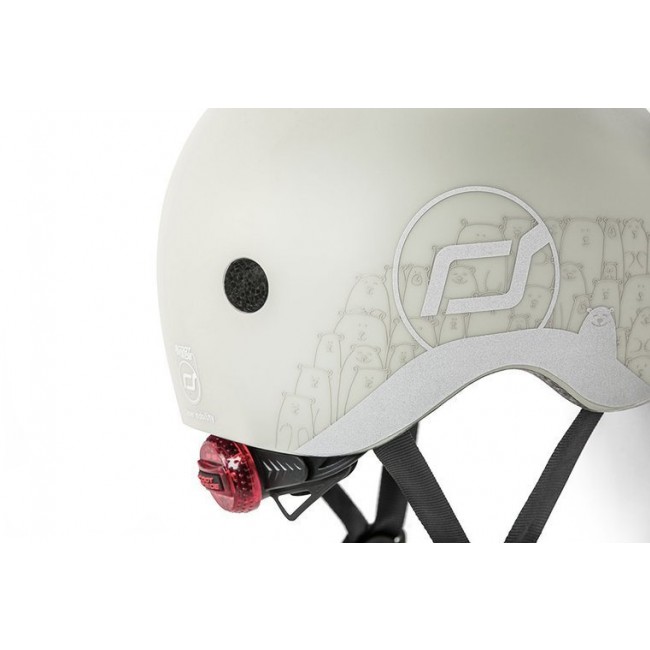 Kask z odblaskami SCOOTANDRIDE XXS-S 1-5 lat - Ash Bear