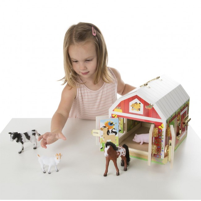 Drewniana stodoła z drzwiami Melissa & Doug