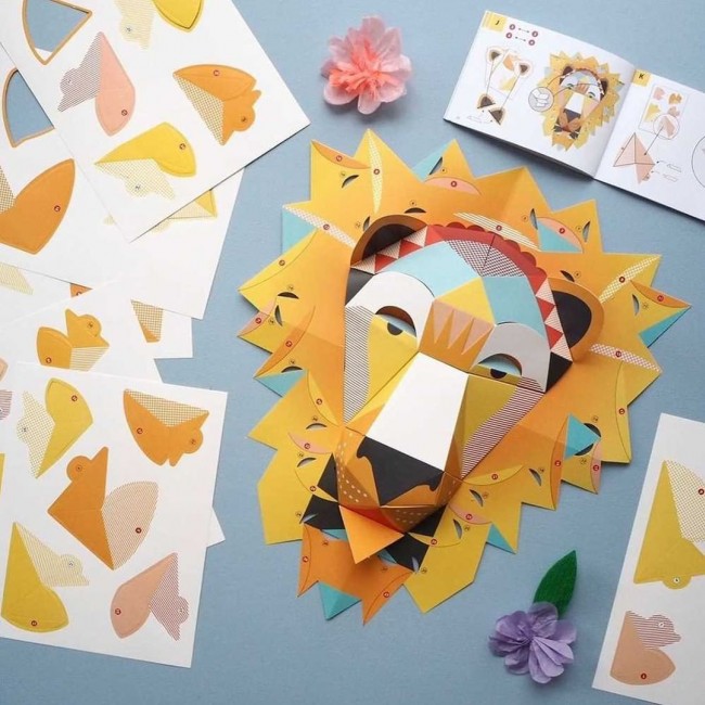 Zestaw artystyczny składanka w 3D Djeco - Lew