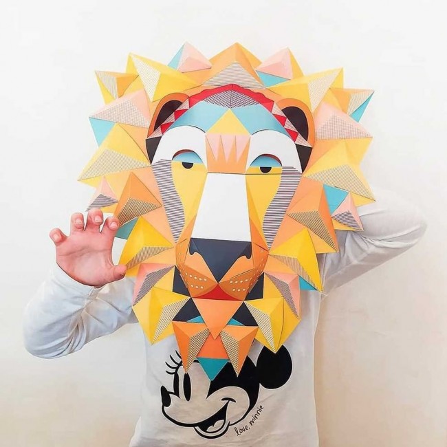 Zestaw artystyczny składanka w 3D Djeco - Lew