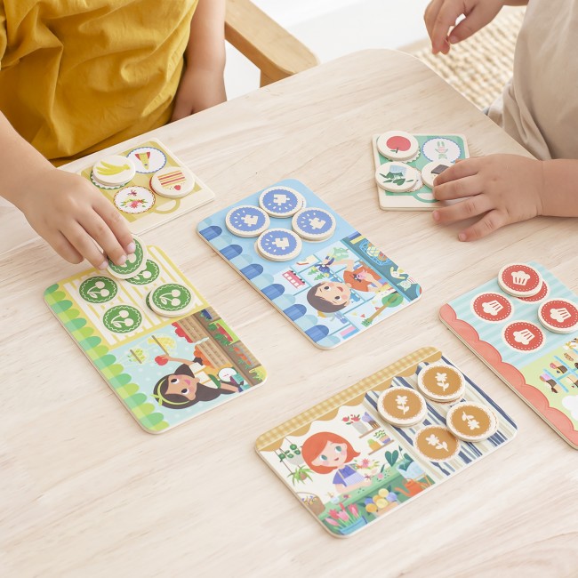 Drewniana gra Apli Kids - Memo Lotto Zakupy