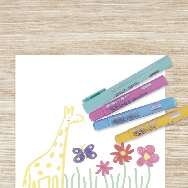 Farby w kredce Apli Kids - 6 pastelowych kolorów