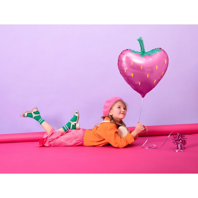 Balon foliowy Party Deco - Truskawka 42 x 45 cm