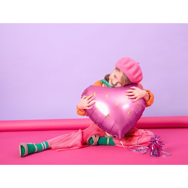 Balon foliowy Party Deco - Truskawka 42 x 45 cm