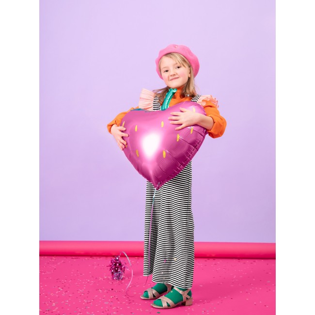 Balon foliowy Party Deco - Truskawka 42 x 45 cm