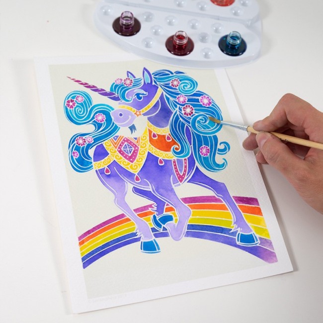 Zestaw do malowania Aquarellum Junior SentoSphere - Jednorożce