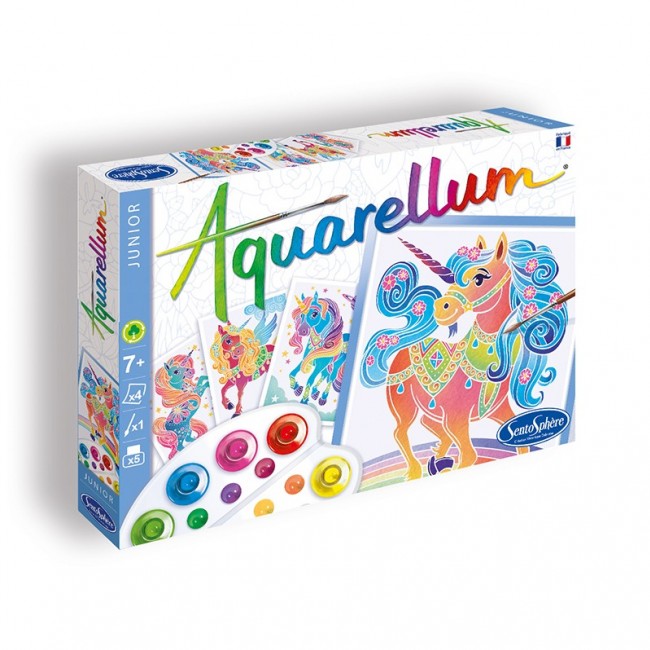 Zestaw do malowania Aquarellum Junior SentoSphere - Jednorożce