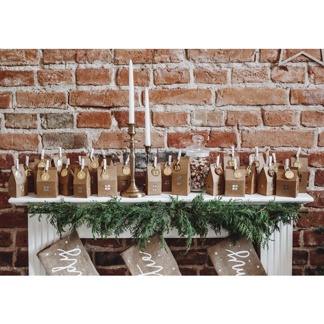 Kalendarz adwentowy Party Deco - Domki