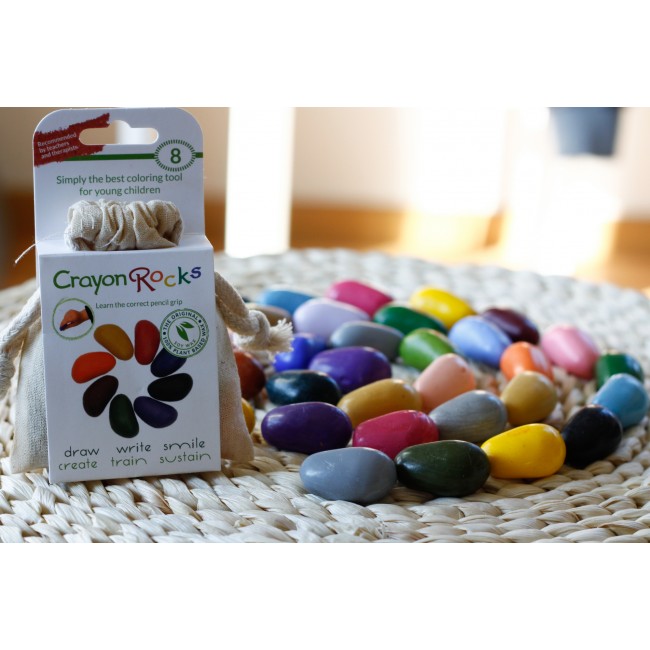 Kredki Crayon Rocks w bawełnianym woreczku - 8 kolorów