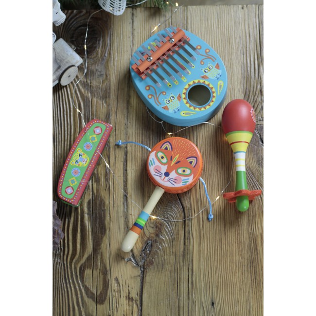 Drewniana kalimba instrument Djeco - Sowa