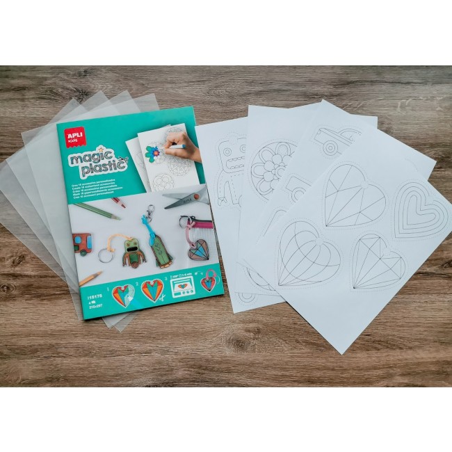 Magiczny, przezroczysty plastik Apli Kids - 4 arkusze